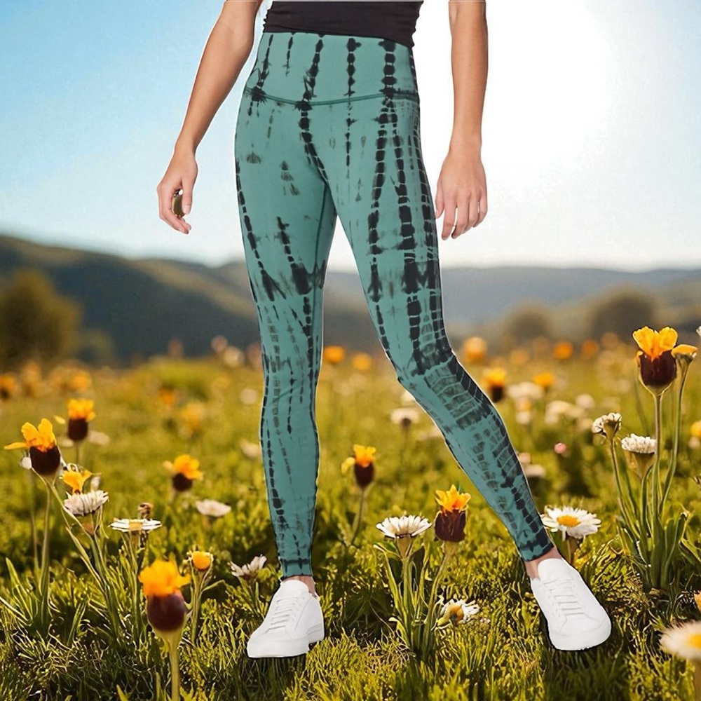 Lululemon Wunder Under Tight 28" in Vert Shibori Mystic Green Evergreen Sz 4